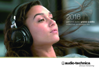 Audio Technica 2016 - Catalog 